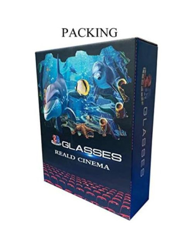 Gafas 3D GELETE pasivas unisex para cine y TV 12 piezas