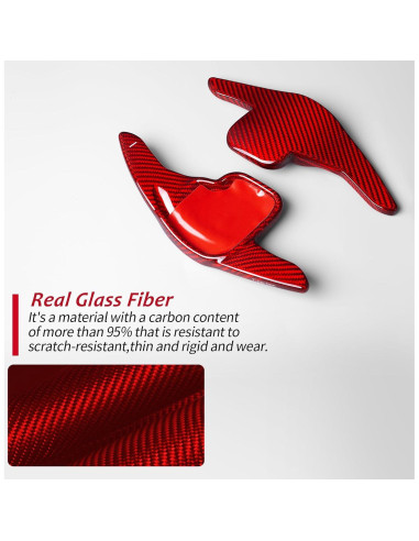 Cubierta de Extensión Cambiador Paletas T-carbon Rojo BMW