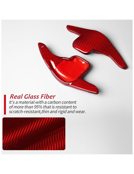 Cubierta de Extensión Cambiador Paletas T-carbon Rojo BMW