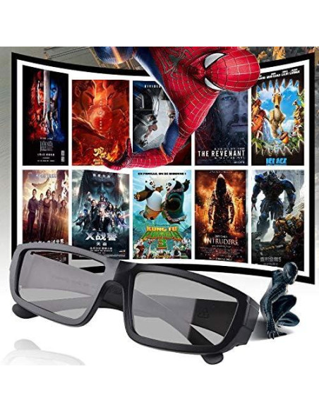 Gafas 3D GELETE pasivas unisex para cine y TV 12 piezas