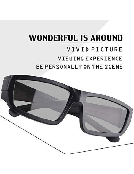 Gafas 3D GELETE pasivas unisex para cine y TV 12 piezas