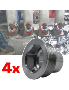 4 Inserciones de Inyector de Combustible Aluminio HOMEWITHU 1.8T 2