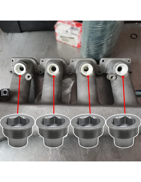 4 Inserciones de Inyector de Combustible Aluminio HOMEWITHU 1.8T