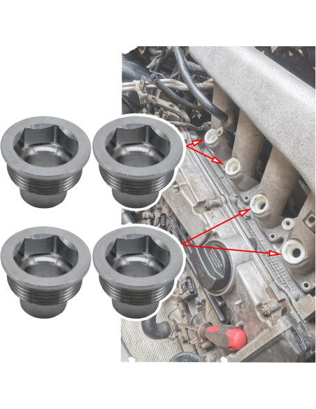 4 Inserciones de Inyector de Combustible Aluminio HOMEWITHU 1.8T
