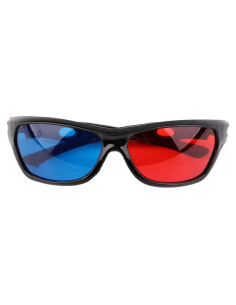Gafas 3D Anaglifo Juroicessry Adulto Marco Negro Rojo Azul