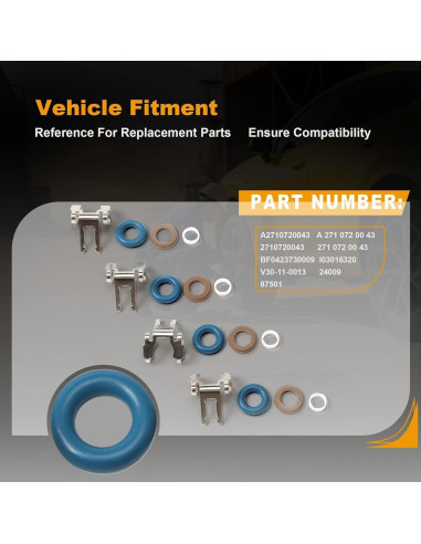 Juego de Sellos de Reparación Inyectores DMMOHLE M271 4 Piezas