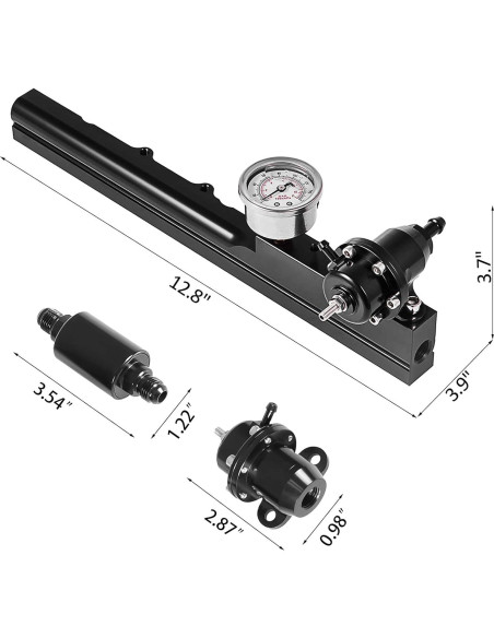 Kit de riel de combustible Endxedo B-Series con medidor