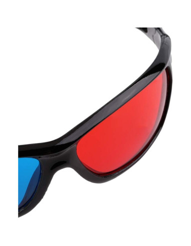 Gafas 3D Unisex Calsgkspray Marco Negro y Rojo