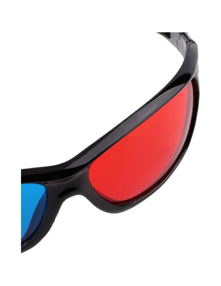 Gafas 3D Unisex Calsgkspray Marco Negro y Rojo
