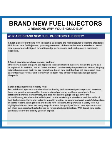 Inyector de Combustible 4 Pcs A ABSOPRO para Citroen y Peugeot