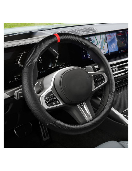 Cubierta de Volante de Coche PACLVIO 37-38 cm Antideslizante