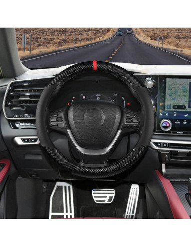 Cubierta de Volante de Coche PACLVIO 37-38 cm Antideslizante