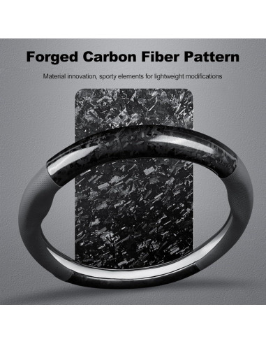 Manga de Volante Ergocar 37-38cm Fibra Carbono y Cuero