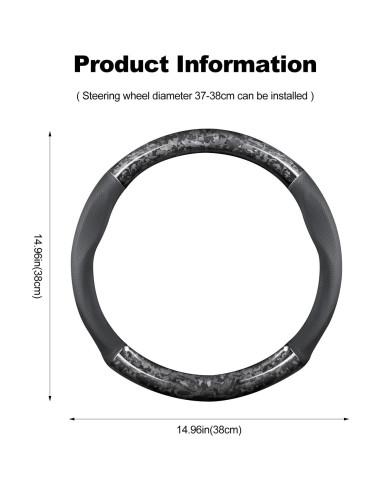 Manga de Volante Ergocar 37-38cm Fibra Carbono y Cuero