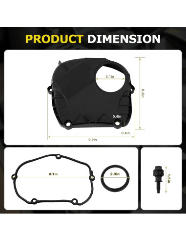 Cubierta Superior Cadena de Tiempo Motor YEHERIT para VW/Audi