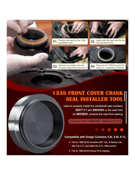 Kit de Herramientas Bonbo para Sello y Manga de Cigüeñal Dodge