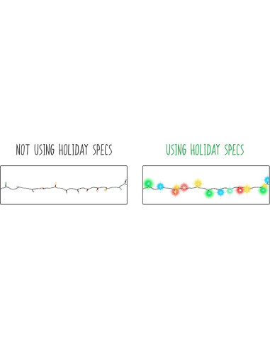 Gafas 3D Navidad GSM Brands - Paquete de 10 Copos de Nieve