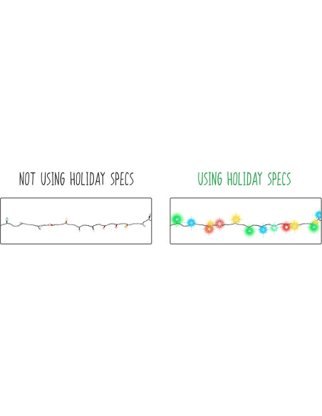 Gafas 3D Navidad GSM Brands - Paquete de 10 Copos de Nieve