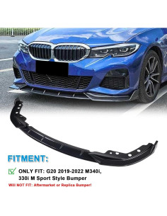 Lip Spoiler Parachoques Frontal KHK para BMW G20 M-Sport 2019-2022 2