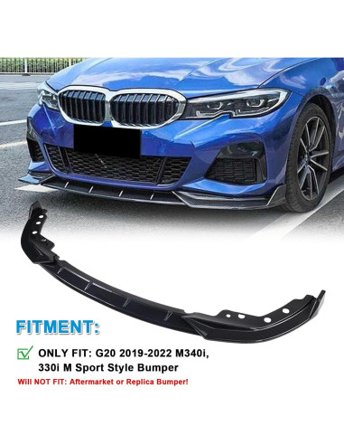 Lip Spoiler Parachoques Frontal KHK para BMW G20 M-Sport 2019-2022
