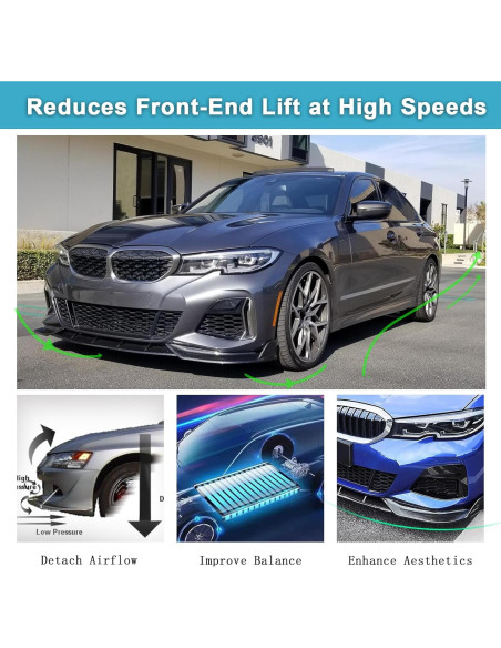 Lip Spoiler Parachoques Frontal KHK para BMW G20 M-Sport 2019-2022