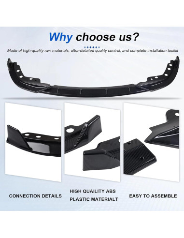 Lip Spoiler Parachoques Frontal KHK para BMW G20 M-Sport 2019-2022