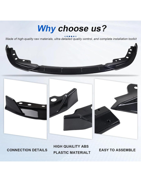 Lip Spoiler Parachoques Frontal KHK para BMW G20 M-Sport 2019-2022