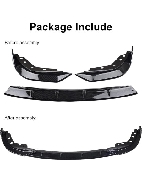 Lip Spoiler Parachoques Frontal KHK para BMW G20 M-Sport 2019-2022