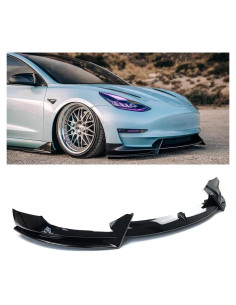 Labio Frontal 3 Piezas ABS para Tesla Model 3 2017-2023 Negro