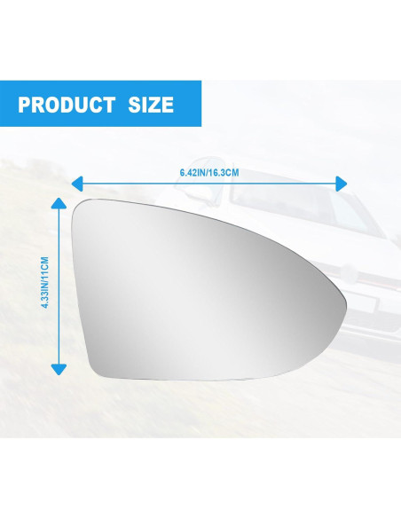 Espejo Calentado Lado Derecho Vrasly para Volkswagen Golf 2015-2021