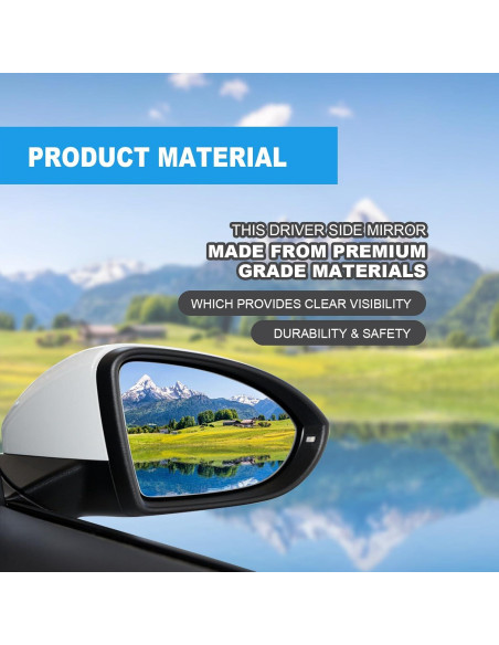 Espejo Calentado Lado Derecho Vrasly para Volkswagen Golf 2015-2021