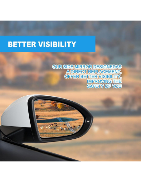 Espejo Calentado Lado Derecho Vrasly para Volkswagen Golf 2015-2021