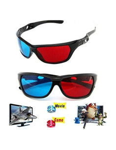 Paquete de 2 Gafas 3D VizGiz Rojo y Cian para Películas