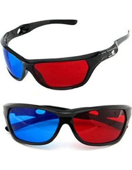 Paquete de 2 Gafas 3D VizGiz Rojo y Cian para Películas