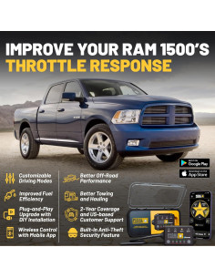 Controlador de Respuesta Acelerador Pedal Commander PC31-BT para Dodge Ram 2007-2018 2