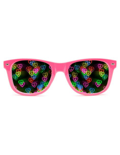Gafas de Difracción GloFX Ultimate Corazón 3D Rosa