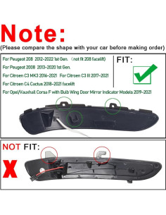 Luces de Señal de Giro LED Hacreyatu para Peugeot y Citroen 2