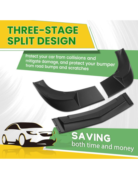 Labio Divisor Parachoques Frontal Ainuosen para Chevy Corvette C6 2005-2013