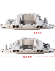 Colector de Admisión Aluminio Doble Plano JGhyperX 7576 Plata 2