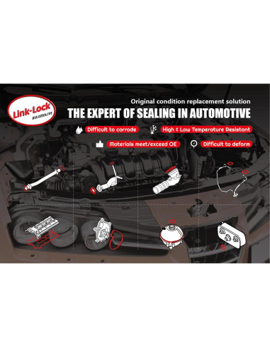 Juego de Juntas de Colector de Admisión LINK-LOCK 4PCS FKM para BMW B48