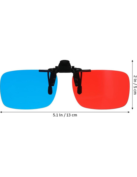 Clip de Gafas 3D Artibetter Rojo Azul para Televisión