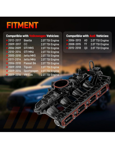 Colector de Admisión GDUKOP 2008-2013 Audi VW 2.0T TSI