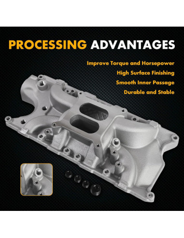 Colector de Admisión Aluminio JGhyperX Doble Plano 260 289 302 V8