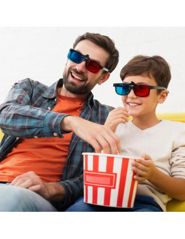 Clip de Gafas 3D Artibetter Rojo Azul para Televisión