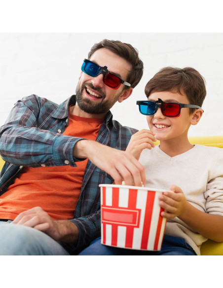 Clip de Gafas 3D Artibetter Rojo Azul para Televisión