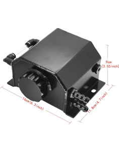 Tanque de Expansión de Radiador Ucreative 1L Aluminio Negro 2