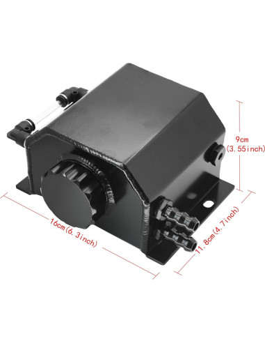 Tanque de Expansión de Radiador Ucreative 1L Aluminio Negro
