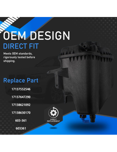 Tanque de Refrigerante YzusGomumu para BMW X5/X6 2007-2019
