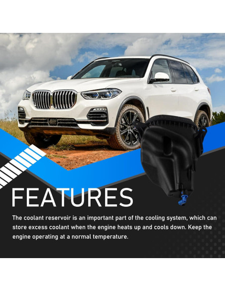 Tanque de Refrigerante YzusGomumu para BMW X5/X6 2007-2019