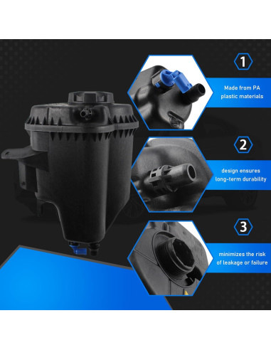 Tanque de Refrigerante YzusGomumu para BMW X5/X6 2007-2019
